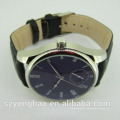 High quality japan movt waterproof man watch with leather strap